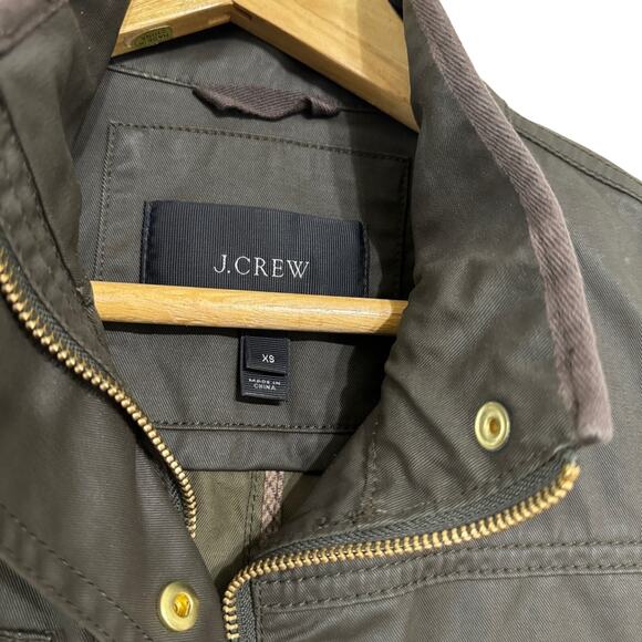 J. Crew Downtown Field Utility Military Wax Jacket Brown Size XS - Picture 11 of 11
